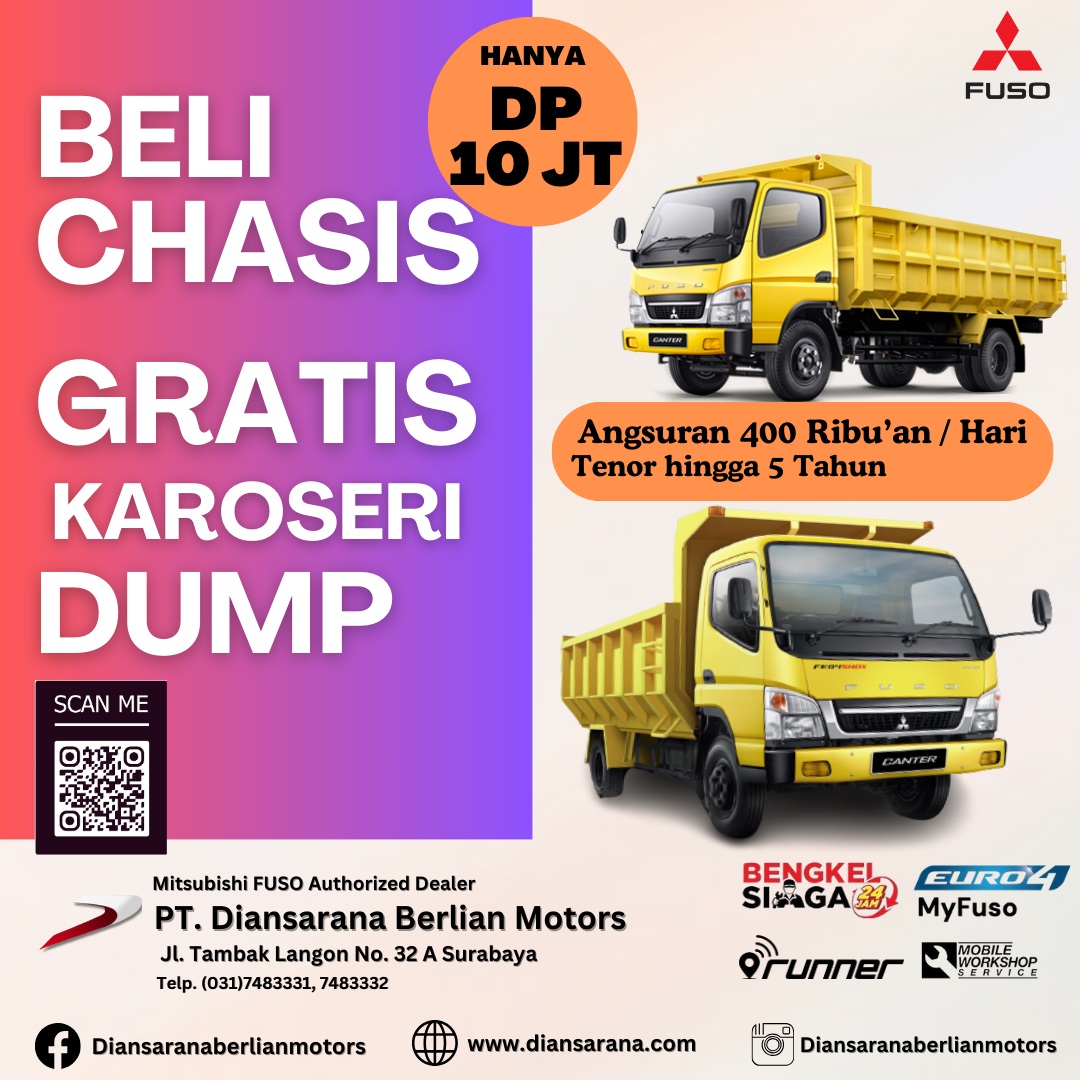 Beli Chasis Gratis Karoseri Dump